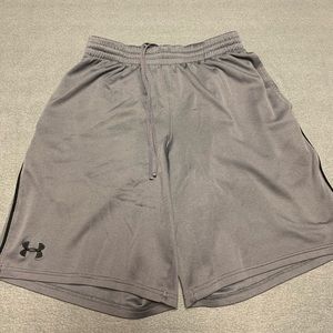 Under armour shorts men’s small polyester gray athletic running basketball